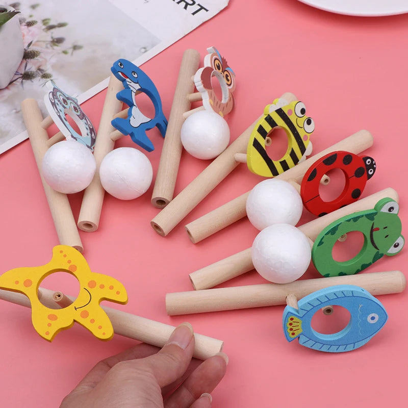 Breathing Exerciser Toys Kids Whistle Floating Blow Pipe Balls Qme