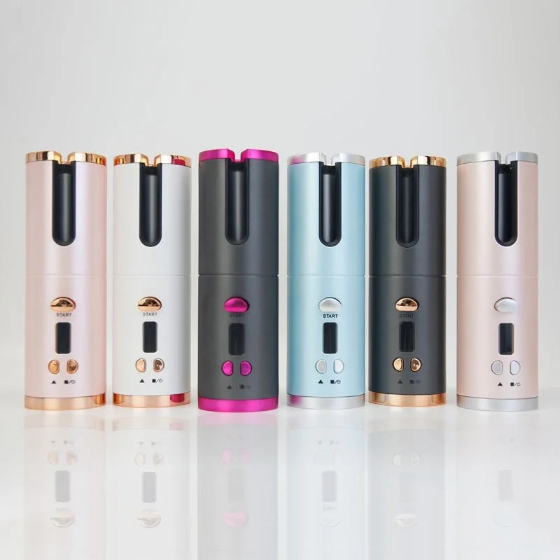 Automatic Hair Curler Wireless With Heat Timer Modes Rechargeable Portabl Fast Heating Styler For Perfect Curls Every Time Qme