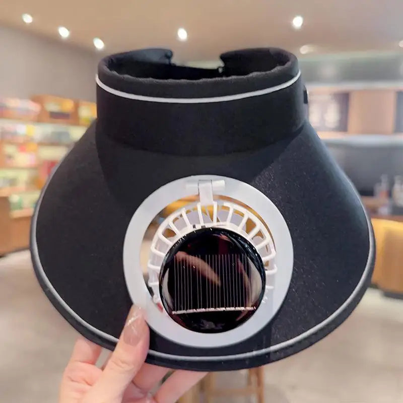 Breathable Cooling Fan Hat Sunscreen Sun Visor Fishing Peaked Cap Qme A11