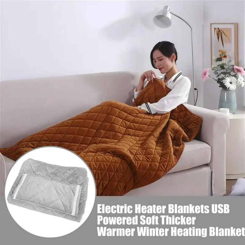 Heated Blanket Battery Operated Throw Washable USB Rechargeable Qme
