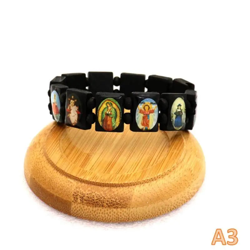 Spiritual Beaded Prayer Jewelry Devotional Wear Wooden Rosary Qme A3