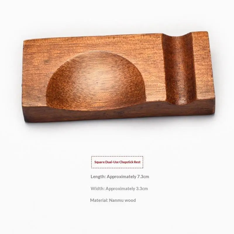 Creative Japanese Chopsticks Holder Wooden Chopstick Pillow Spoon Qme 47