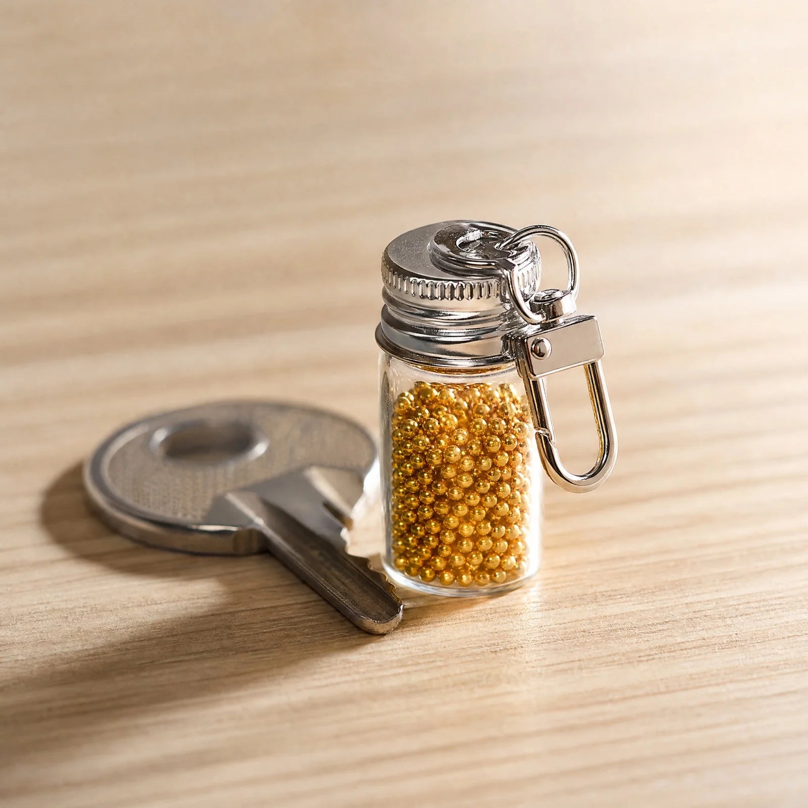 15Pcs Mini Clear Glass Bottle Pendants Multifunction Storage Hanging Jar Perfect for Keys Bags Car Accessories Qme