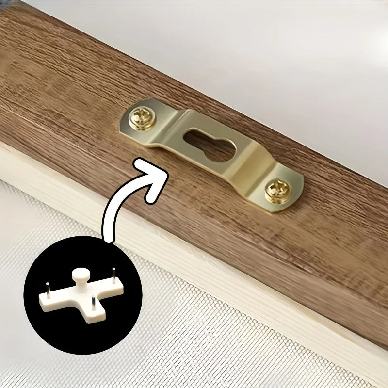 T-type Invisible Nail Hooks - Heavy Duty Picture Hangers for Photo Frames, Paintings & Gallery Walls, No Trace Hanging Hooks Qme