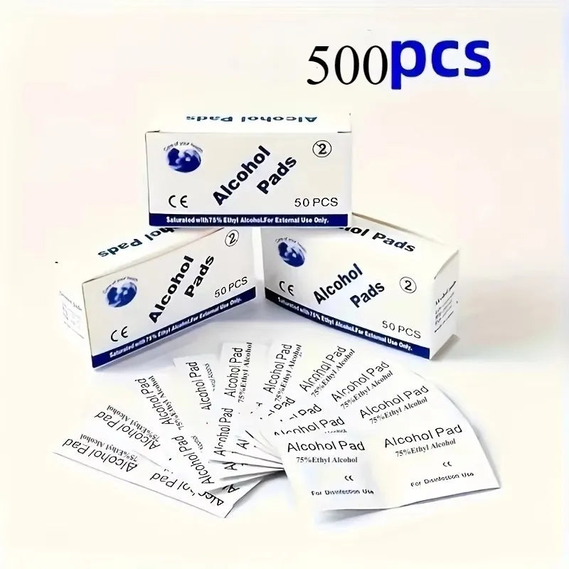 Disposable disinfection car interior cleaning wound treatment essential for home, 75% alcohol disinfection cotton paper Qme 500pcs