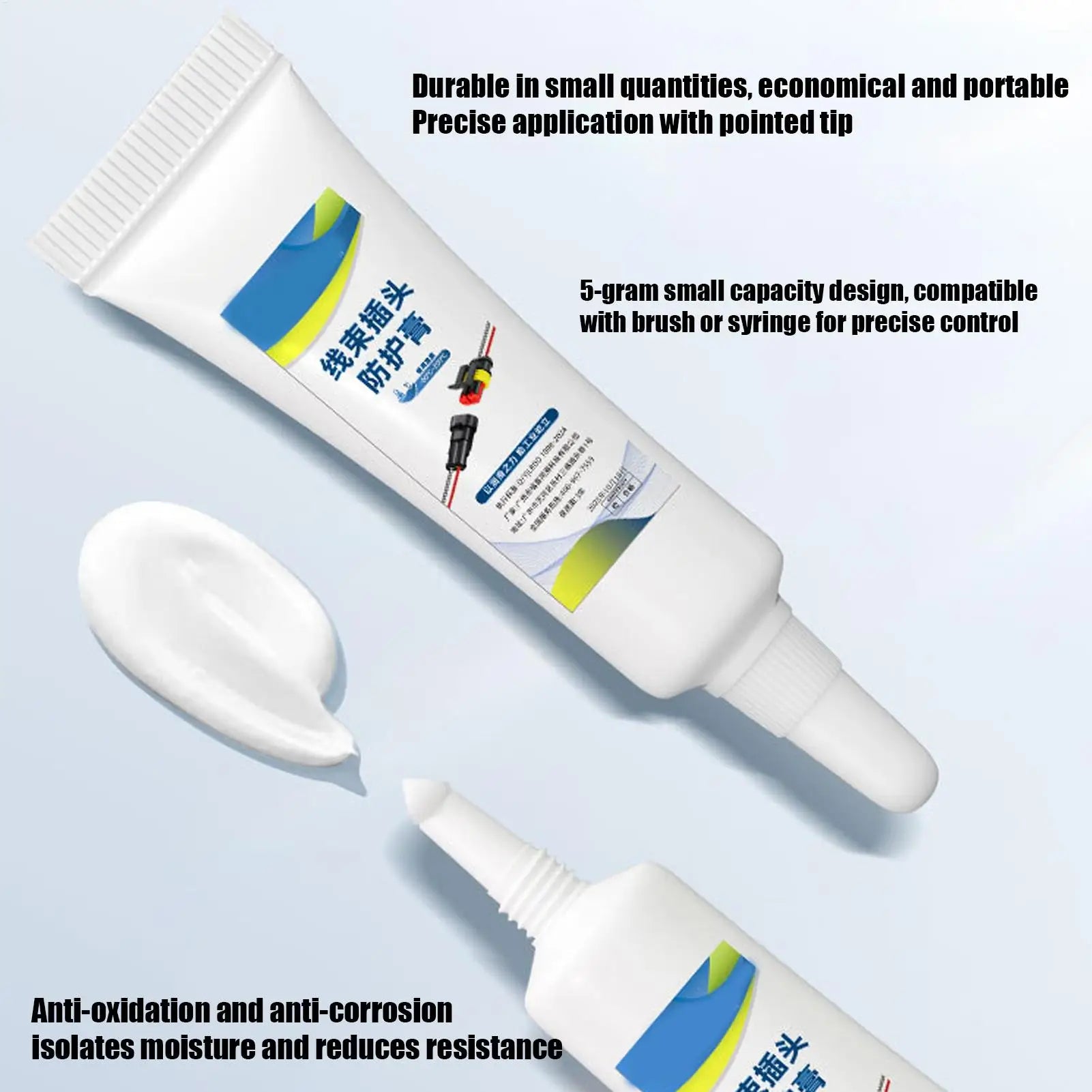 Battery Terminal Grease 5g Dielectric Conductive Paste Terminal Lubricating Paste for Automotive Marine Trailer Truck Household Qme