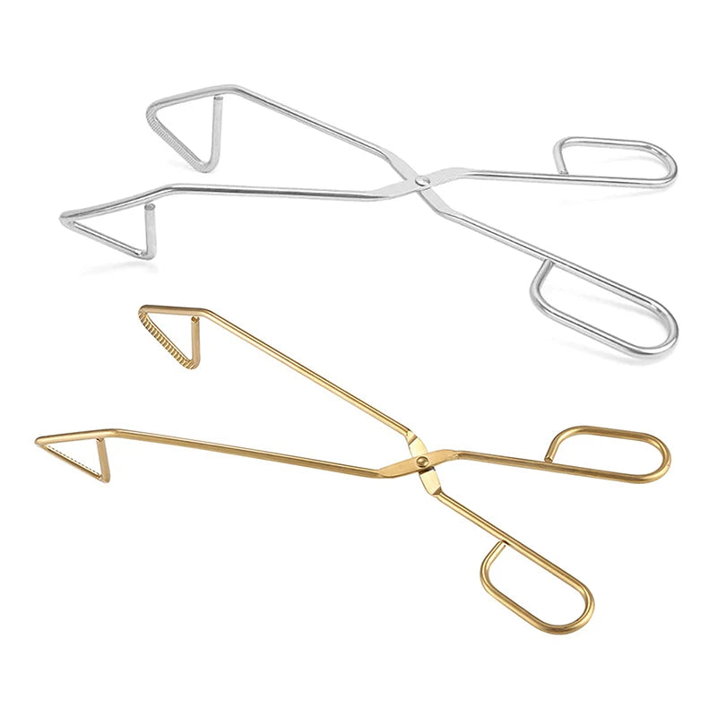 Kitchen BBQ Heat Resistant Hollow-out Barbecue Clip Food Tongs Qme