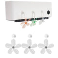 Universal Type Three-pack Air Conditioning Hanging Fan Anti-direct-blow deflector for Bedroom Living Room Qme White