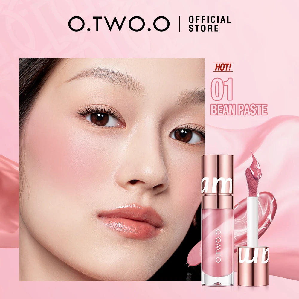 O TWO Liquid Blush Face Blusher Moisturizing Long Lasting Natural Qme 01 Bean Paste China Mainland