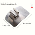 1pc,Stainless Steel Finger Protection Slice for Reusable Finger Safety in The Kitchen, Metal Finger Guard for Cutting Protection Qme 1pc