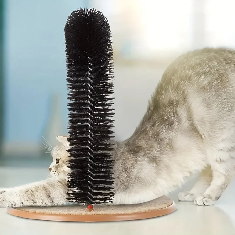 Cat grooming device, indoor cat brush toy, arch grooming device, cat massager toy Qme