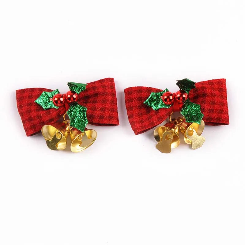 85-36mm Bow Shape Christmas Style Appliques For Clothing Hat Home Decorative Accessories Personalized Holiday Supplies cp3829 Qme 5pcs 53x38mm