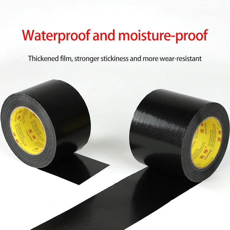 1 Roll Adhesive Fabric Duct Tape Heavy Duty, Carpet Waterproof Tape, Black Tape Decorative, Automotive Fabric Tape 10 Meter Qme