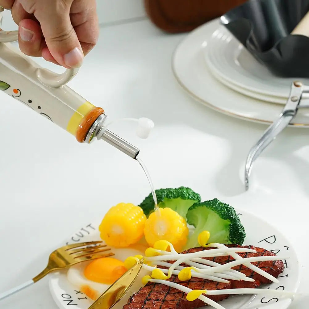 2025 Italian Olive Oil Dispenser Bottle Home Kitchen Bottle Ceramic Vinegar Accessories Decorative And European Bottle Oil Qme