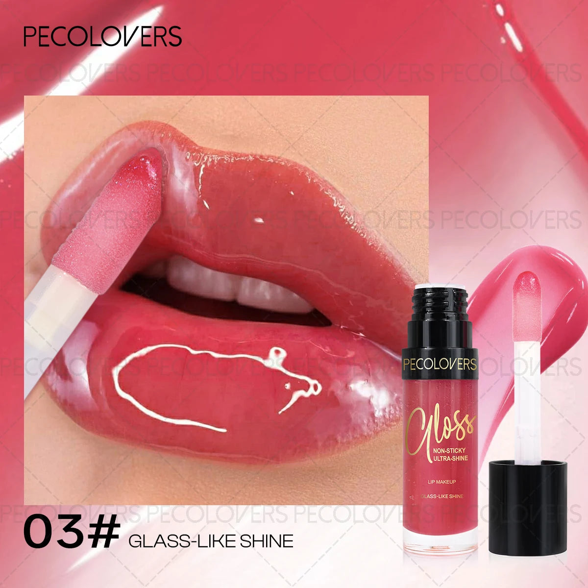Hydrating Highlight Lip Oil Glaze Silky Moisturizing Gloss Balm Qme 03