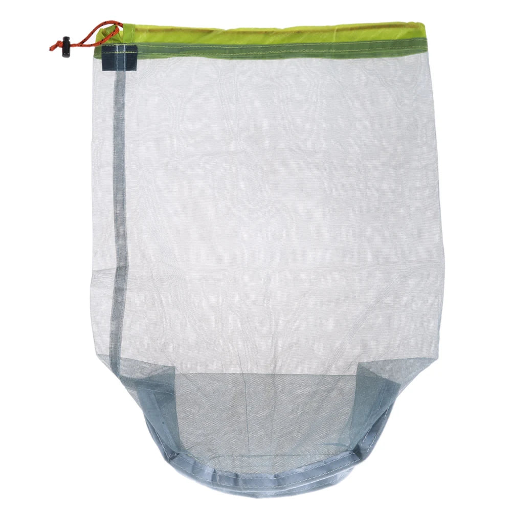 Ultralight Nylon Mesh Mesh Laundry Bag Ultralight Nylon Mesh Bags Traveling Organizer for Camping Travel Hiking Outdoor Sports Qme l