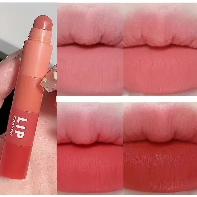 5 Colors in 1 Lipstick Crayon Set Matte Lipstick Pencil Kit Combo Velvet Red Lip Tint Non-stick Cup Multicolour Lipstick Makeup Qme style3-02 set of 4pc