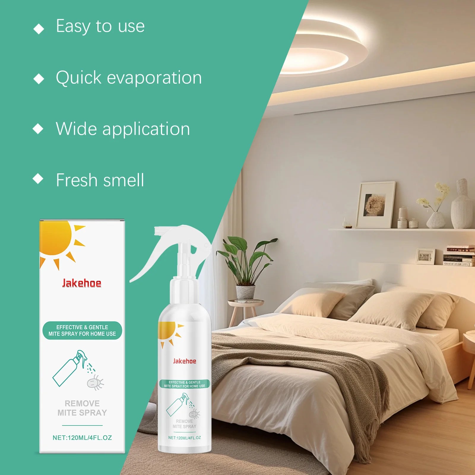 Powerful Mite Remover Spray Quickly Removing Mites Dust Reduce Mites Reproducing Suitable for Fabrics Household Anti Mites Spray Qme
