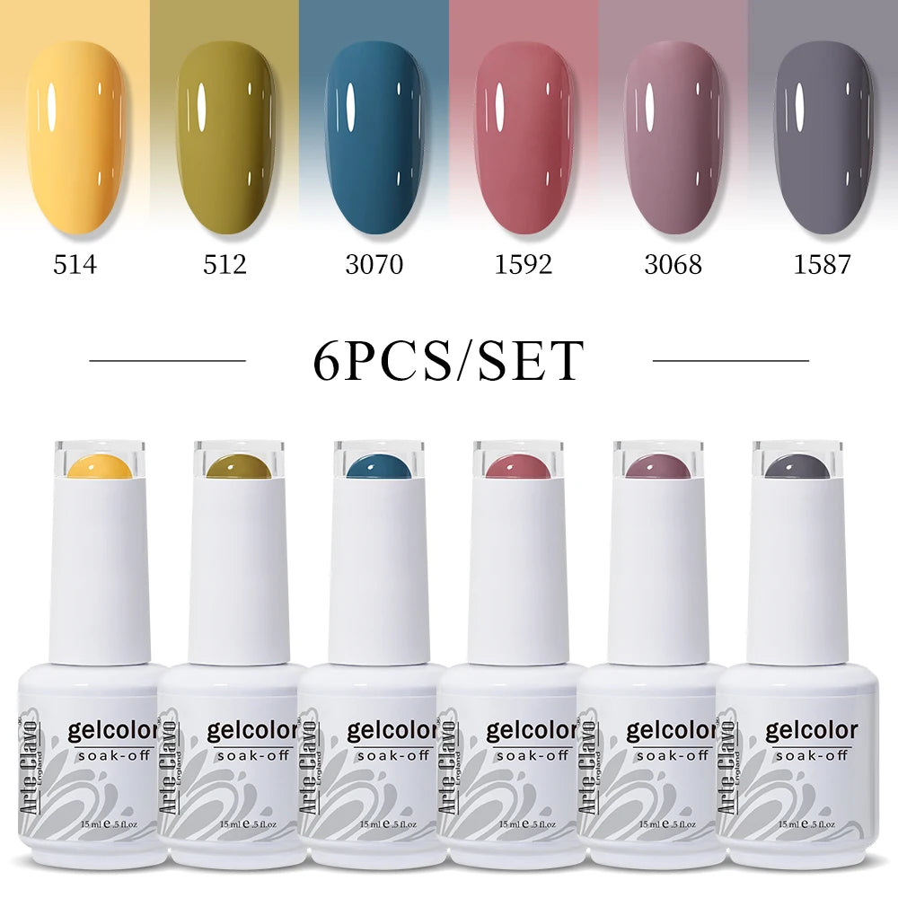 Arte Clavo Glitter Semi Permanent Nail Art LED UV Gel Polish Sparkly
