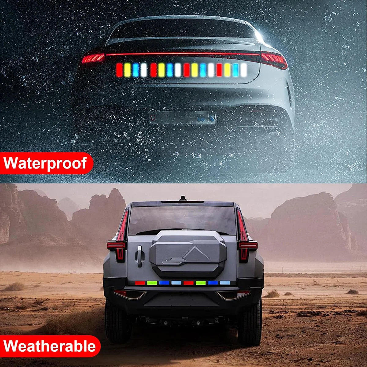 10pcs Car Bumper Reflective Stickers 3x8cm Reflective Warning Strip Tape Safety Secure Reflector Decals for Enhanced Visibility Qme