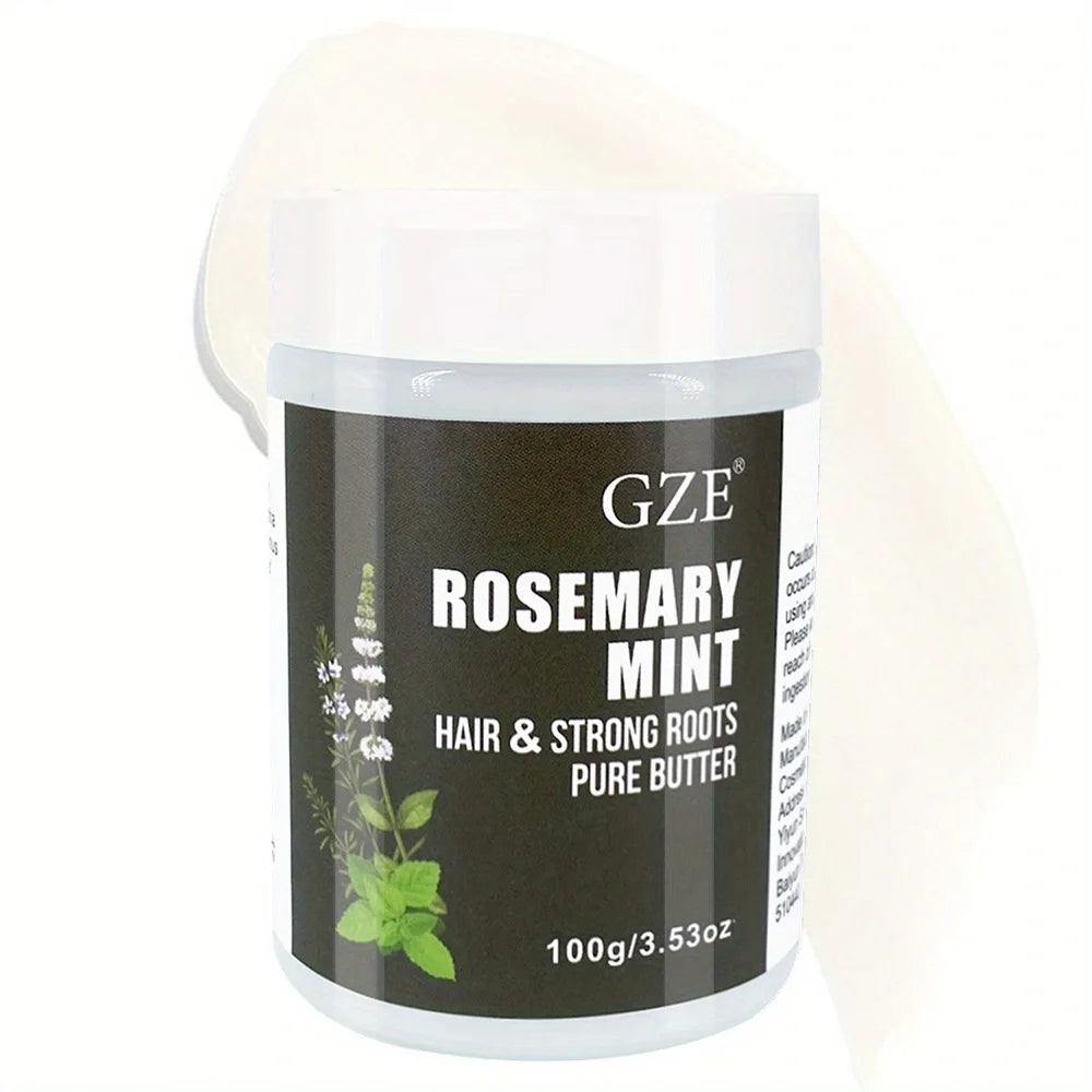 GZE Rosemary Mint Hair & Strong Roots Butter - Natural Hair Growth & Damage Repair Treatment for Stronger, Healthier Hair Qme