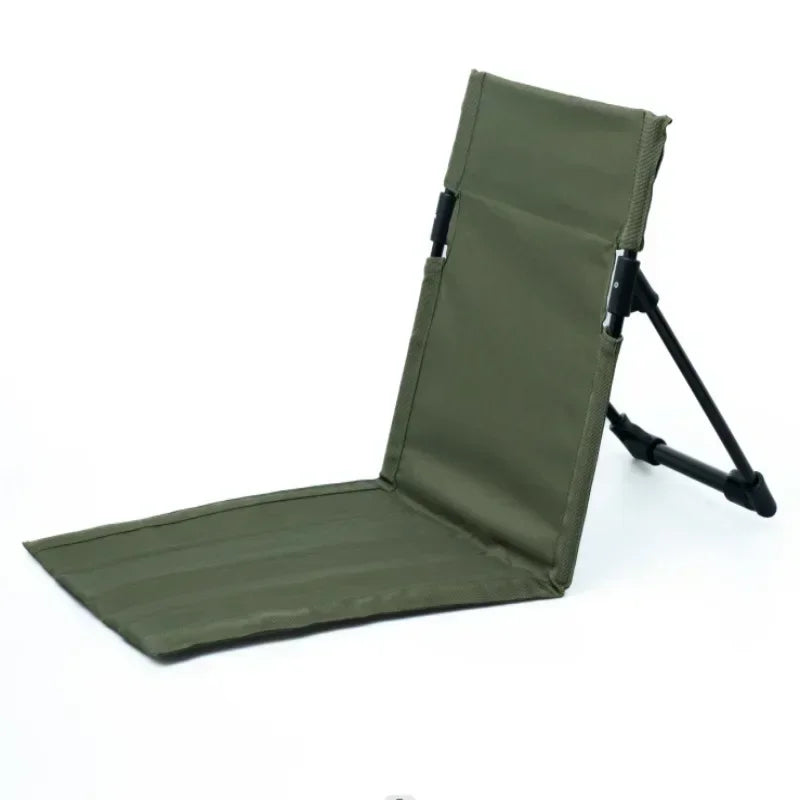 Ultra-Light Folding Chair for Camping, Beach, and Road Trips - Durable Aluminum Alloy, Portable and Comfortable，fishing Chair Qme army green