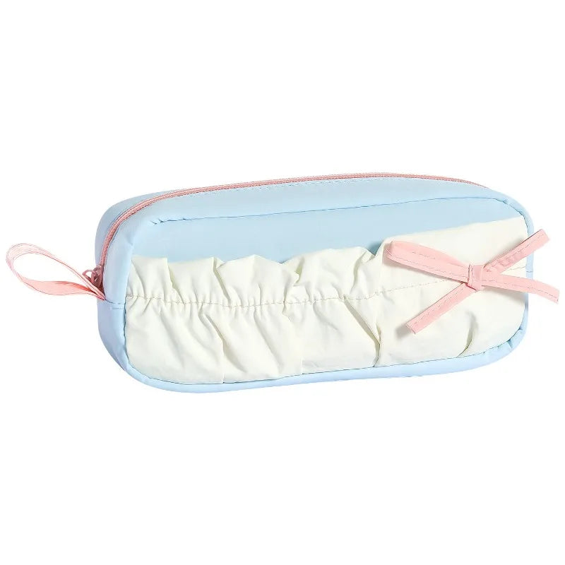 Large Capacity Pencil Pouch Multi Compartment Pen Box Zipper Portable Qme