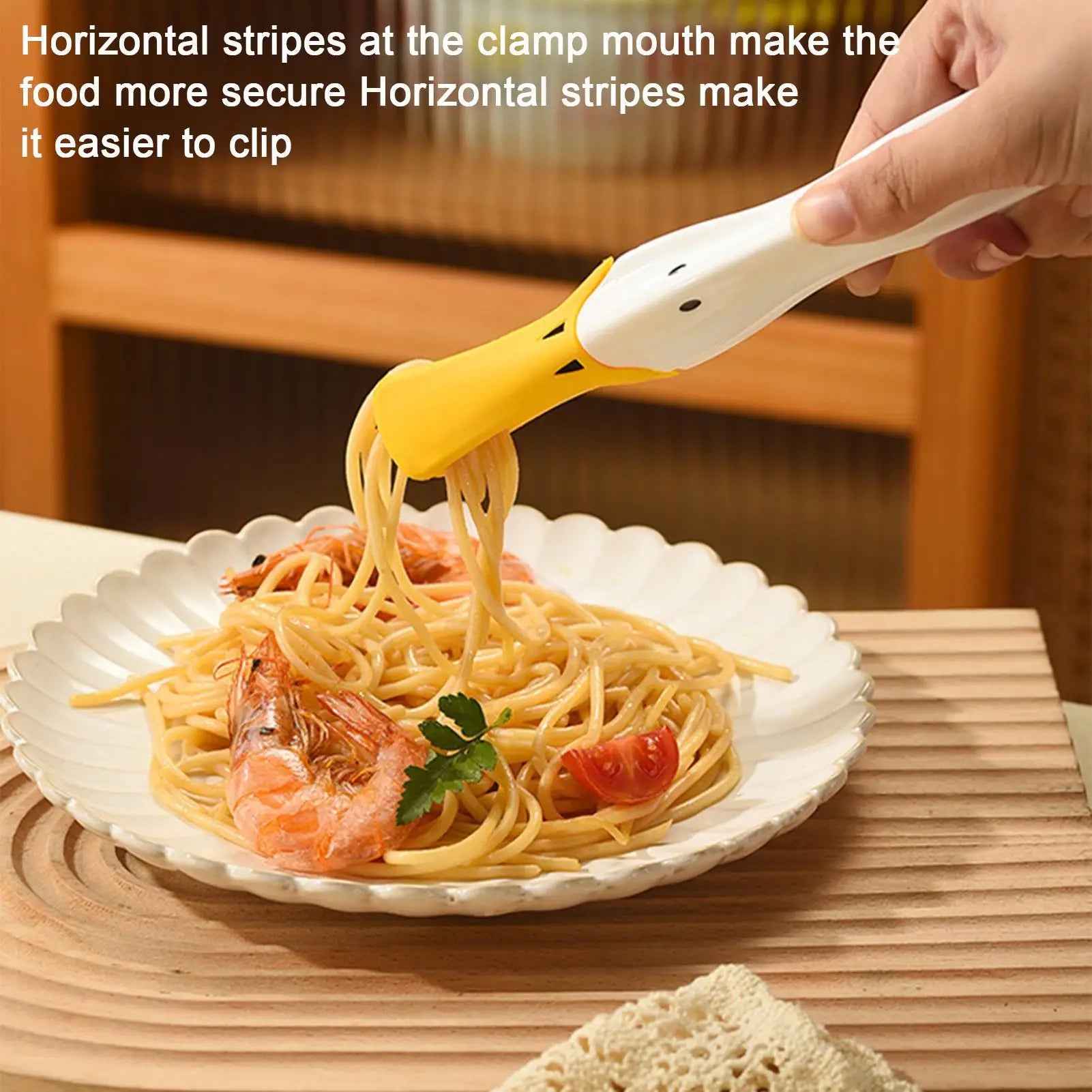 Creative duckbill silicone clip kitchen food clip commercial high temperature resistant barbecue tool kitchen tongs for cooking Qme