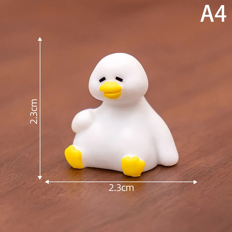 Cute White Duck Animal Micro Landscape Ornaments Home Desk Decoration Qme A4