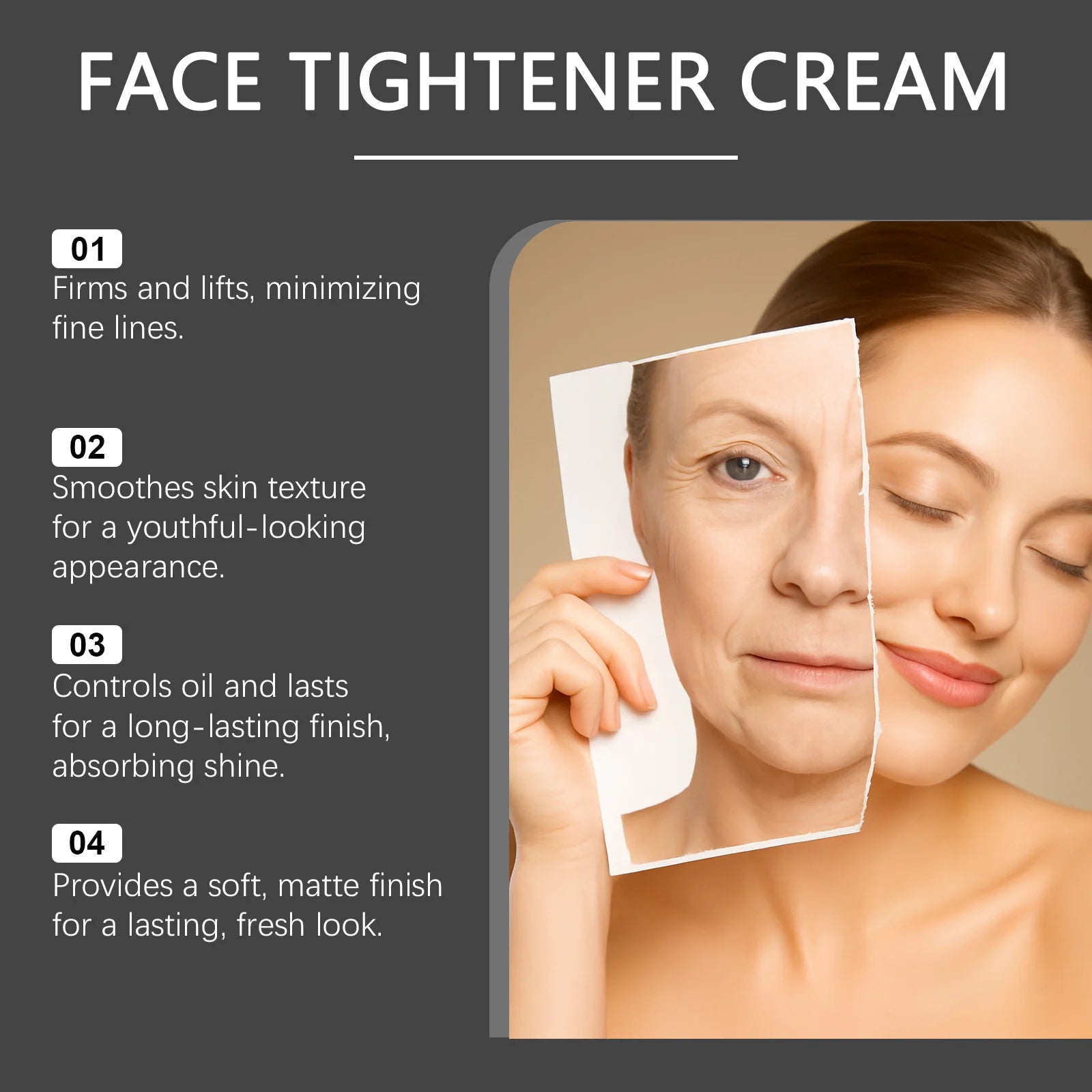 Face Tighten Cream Face Primer Moisturizer Pre-Makeup Isolation Hydrating Base Smoothing Fine Lines Firming Brightening Face Ski Qme