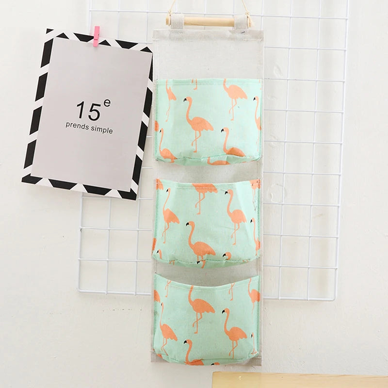 Wall Hanging Storage Home Three-pocket Bag Dormitory Qme A10