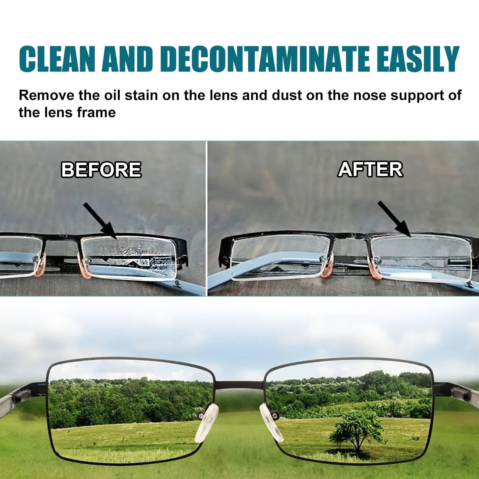 Glasses Lens Cleaner Eyeglass Scratch Removal Spray Lens Fingerprints Dust Oil Cleaner Household Anti Fog Glass Repair Liquid Qme