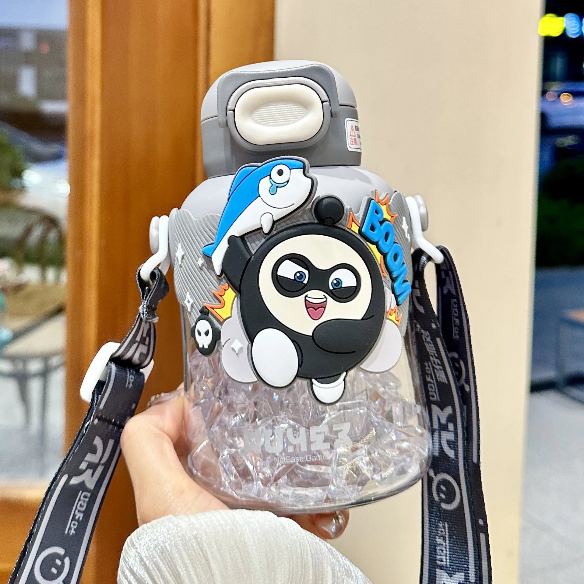 Hello Kitty Kuromi High-Quality Plastic Cup Convenient Carry-Handle Direct-Drink Cup Student & Casual Water Cup Water Bottle Qme 12