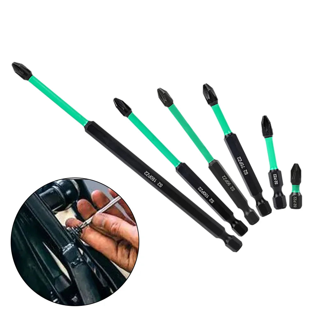 25-150mm For PZ2 Driver Bits Heavy Duty Long For Pozidriv Hex Screwdriver Bit Qme