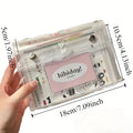 Pencil Case Students 4-Layer PVC Transparent Makeup Bag Travel Qme Default Title