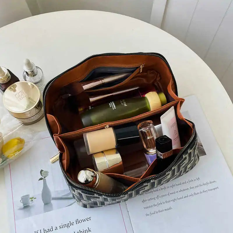 Travel Essential-large Makeup Bag Toiletry Organizer Waterproof Qme
