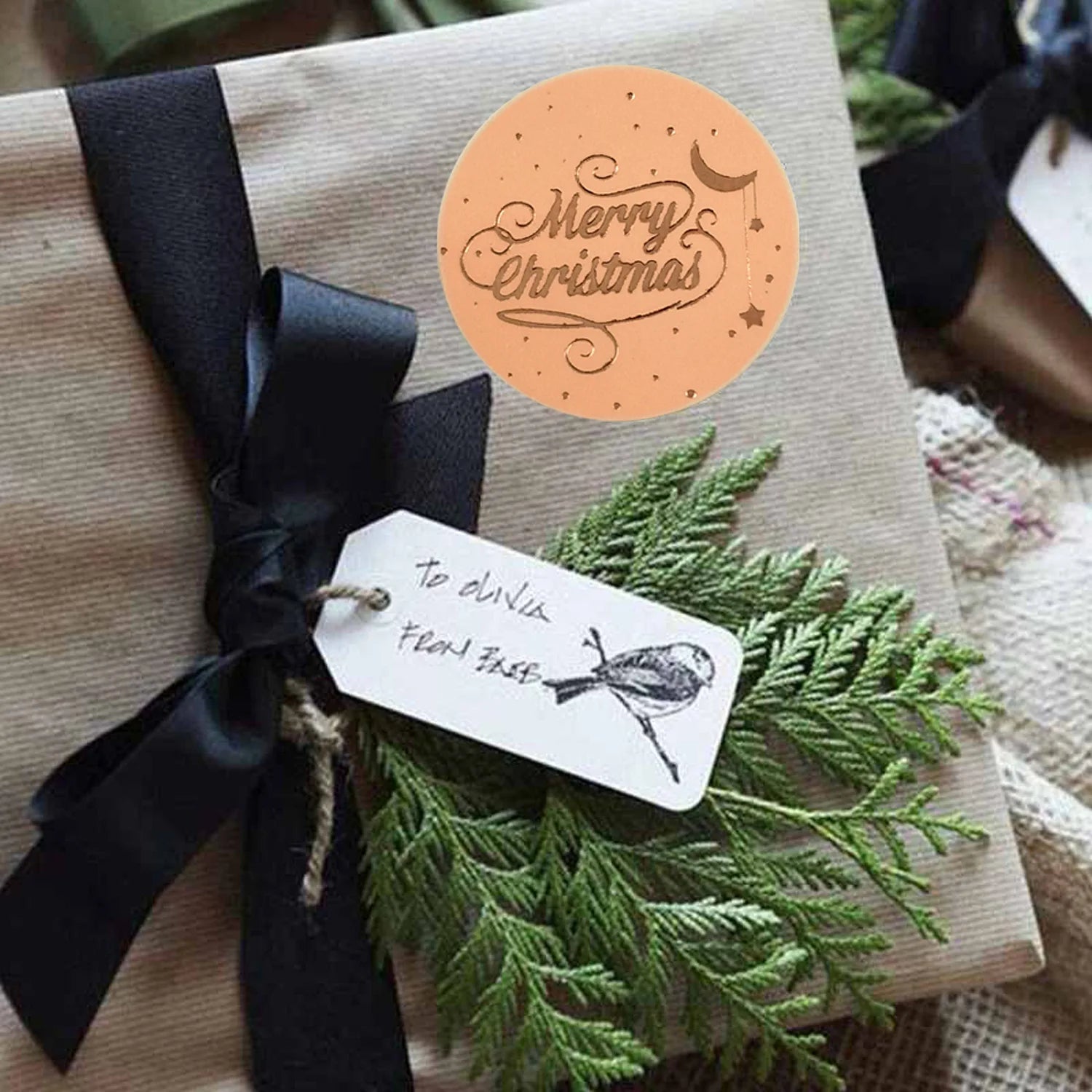 Merry Christmas Stickers Self-adhesive Christmas Tree Santa Claus Seal Labels Holiday Stickers For Gift Sealing Christmas Decor Qme