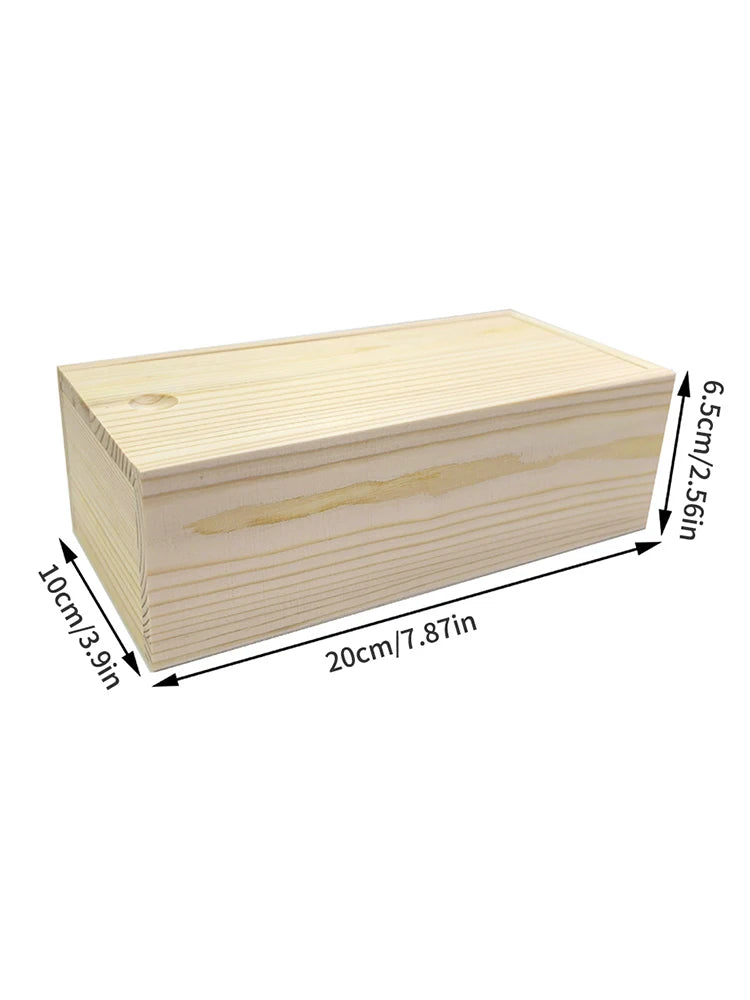 Pine Pull Box Sliding Cover Wooden Box Wooden Storage Box Wooden Storage Box Wooden Box Gift Jewelry Box Qme large size