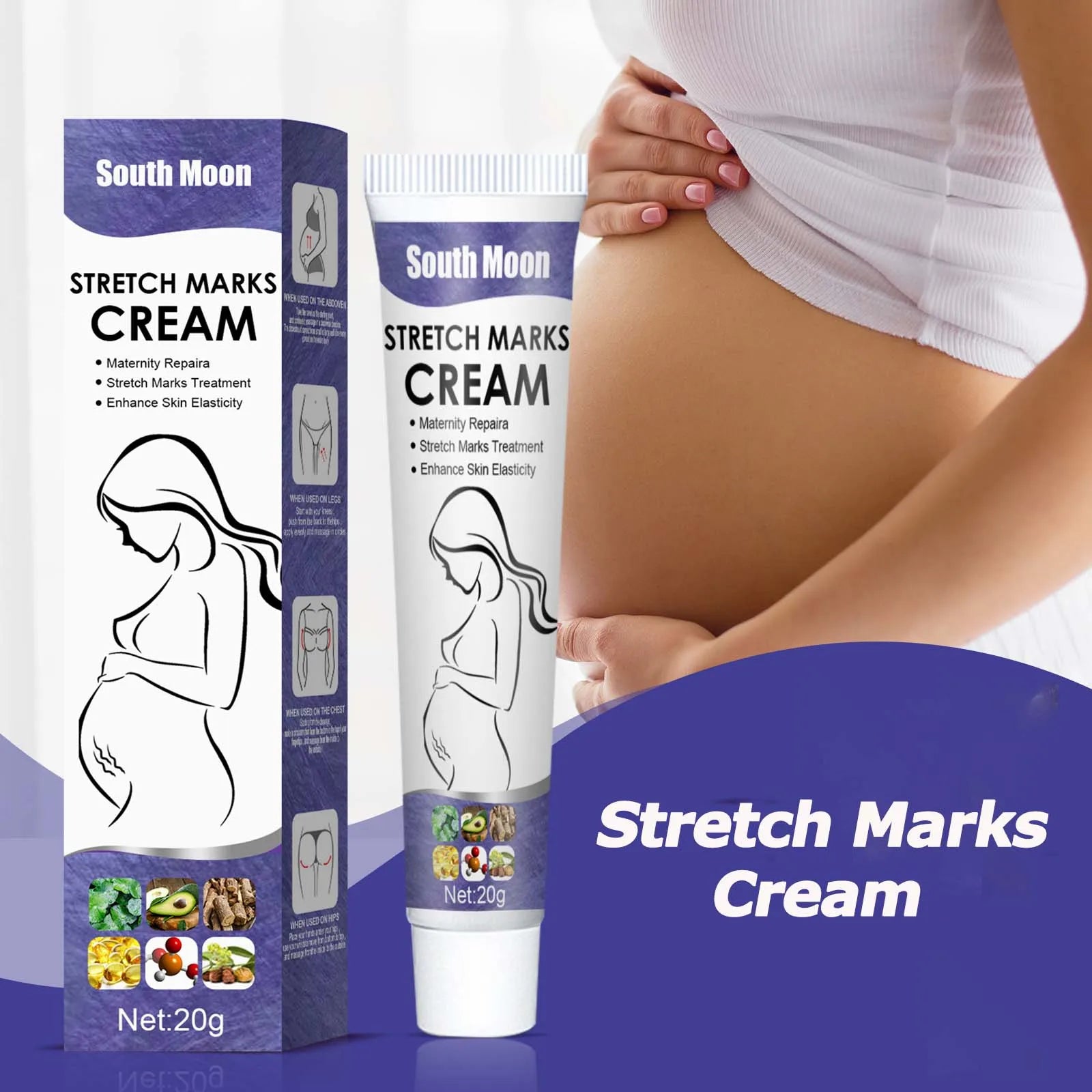 Remove Pregnancy Stretch Marks Cream Improves Elasticity Fade Growth Lines Smoothing Nourishing Moisturizing Firming Skin Care Qme Default Title