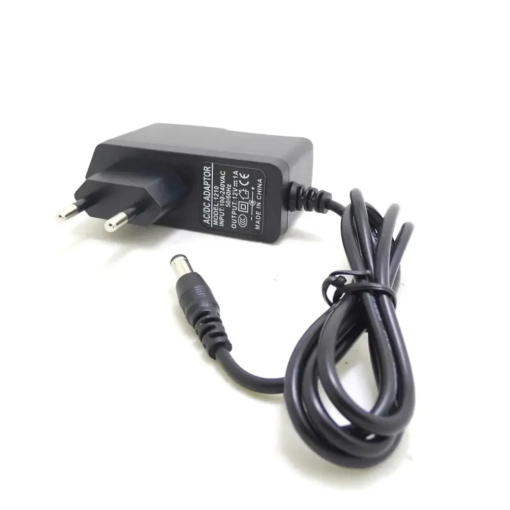 ANPWOO EU Plug AC/DC Power adapter charger Power Adapter for CCTV Camera AC 100-240V DC 12V 1A (2.1mm * 5.5mm) Qme