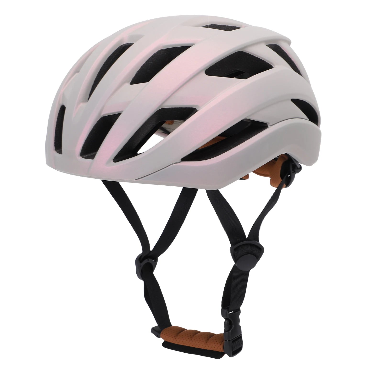 Road Bike Helmet Aero Lightweight Helmet with 7 Ventilation Holes 13 Air Outlets Adjustable Fit for Cycling Qme Pink M