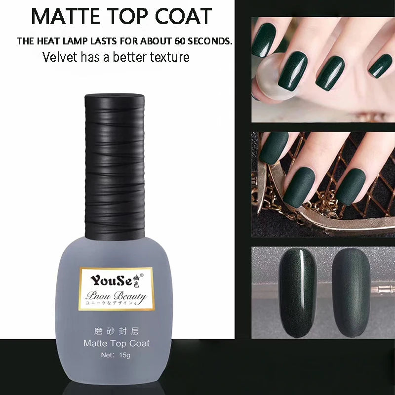 Nail Art Functional Gel Base Coat Matte Strengthening DIY Charm Qme 05