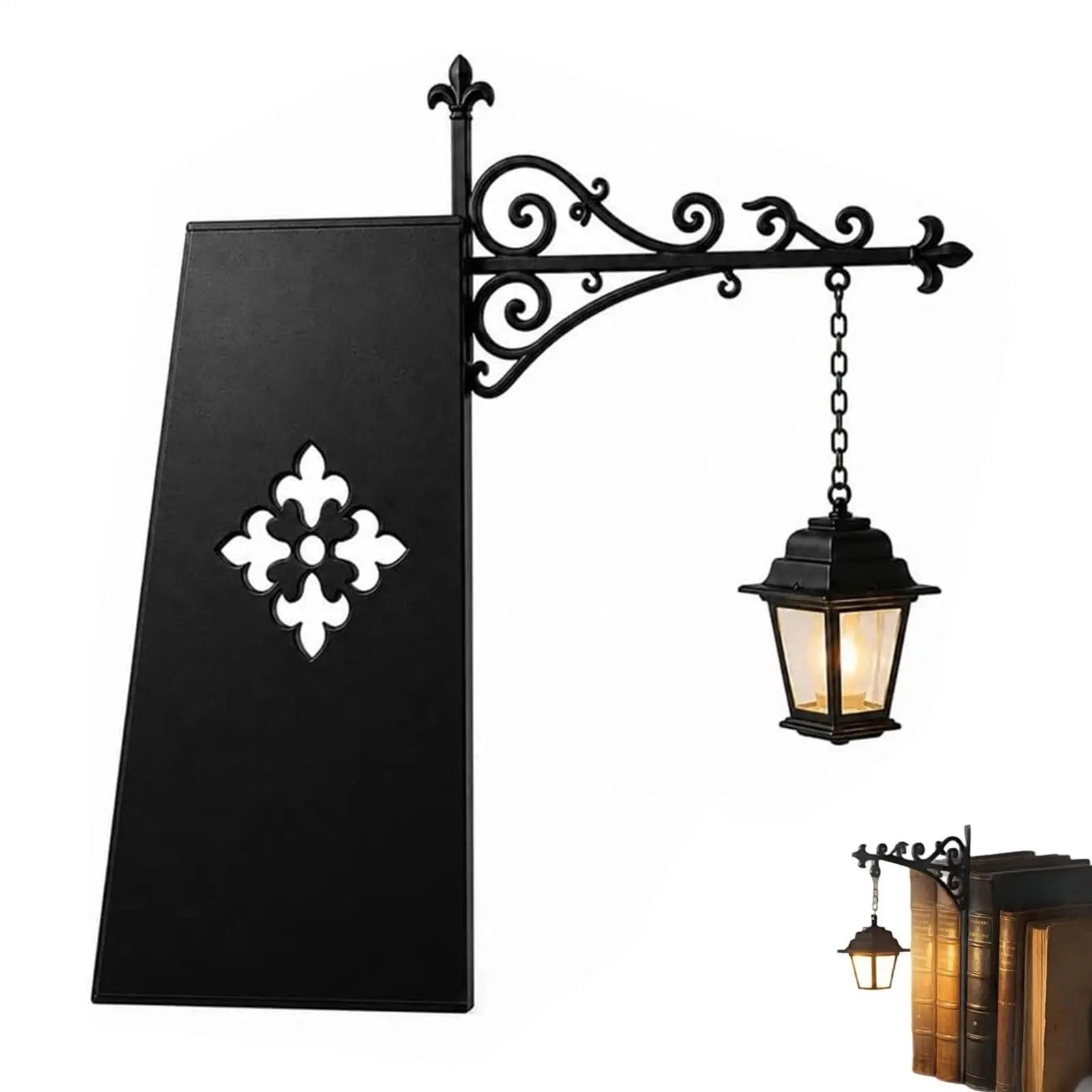 Bookshelf Lamp Vintage LED Warm Lantern Decorative Bookshelf Lighting for Home Living Room Study School Desktop Bookcase Cabinet Qme