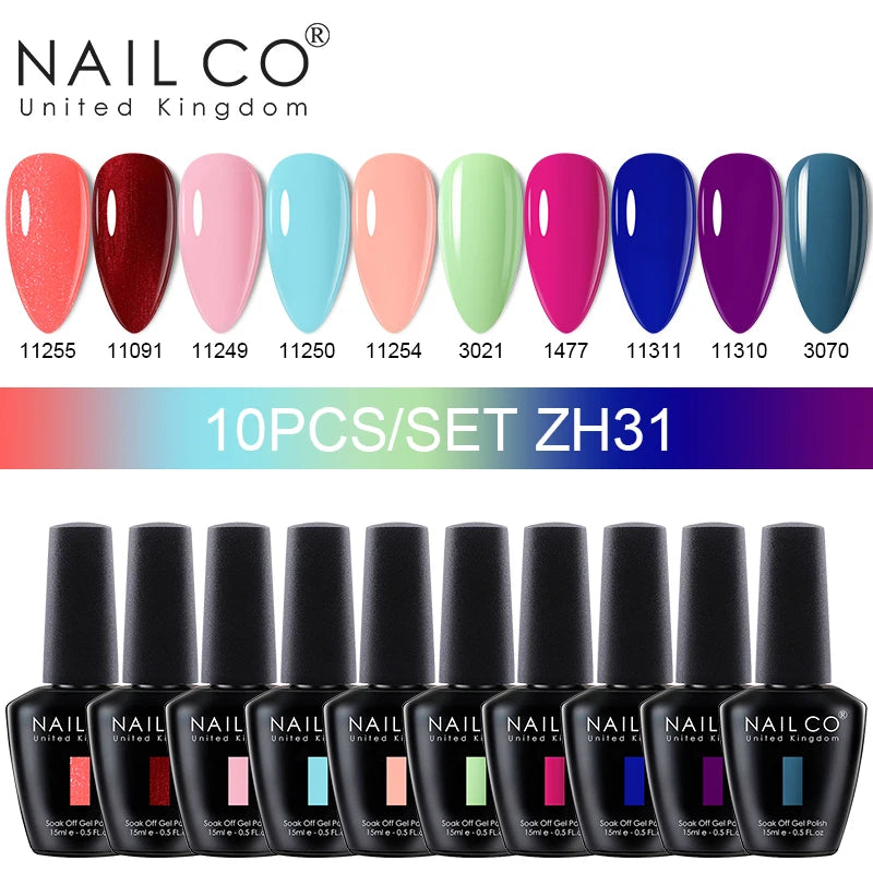 NAILCO Jelly Macarone Gel Polish Nail Art All Manicure Semi-permanent Qme NC-10H-ZH31