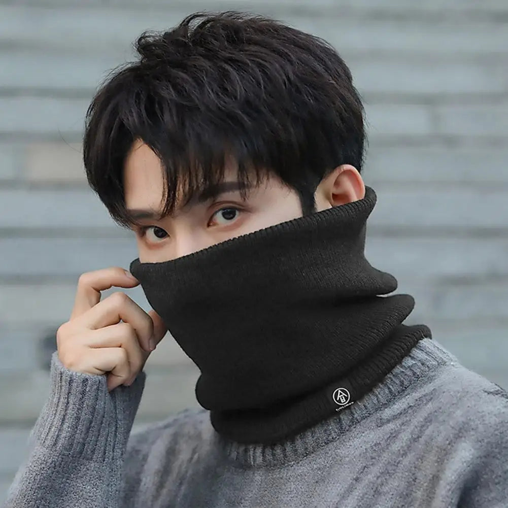 Fashion Women Knitted Scarf Solid Cashmer Like Winter Snood Scarves Lady Warm Wool Fur Thick Unisex Men Neck Scarfs Ring Qme