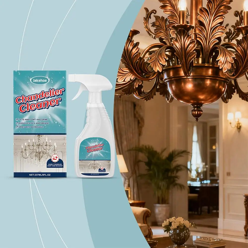 Chandelier Cleaner Spray Drip Dry No Wipe Light Buildups Dust Oil Qme