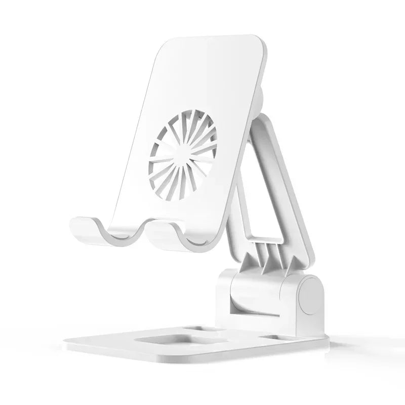 Mobile Phone Holder Desk Stand Phone Holder Charging Base Double Adjustable Shelf For iPad For iPhone Huawei Xiaomi Samsung LG Qme White