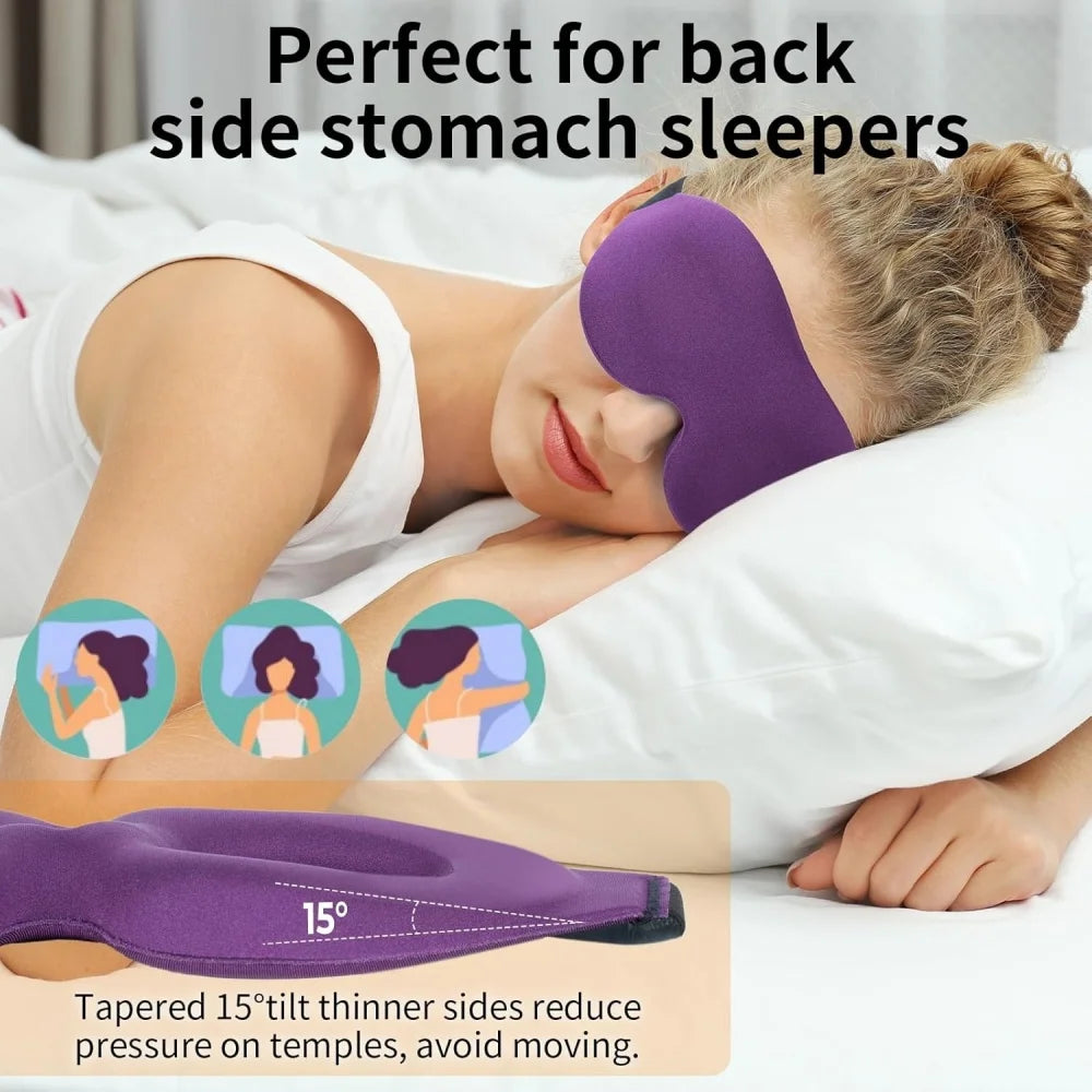 3D Sleeping Mask Block Out Light Sleep Mask For Eye Soft Sleeping Aid Eye Mask for Travel Eyeshade Night Breathable Slaapmasker Qme