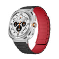 Silicone Sport Band for Samsung Galaxy Watch 7 Ultra 47mm Magnetic Loop Strap for Watch 7 Ultra 47mm No Gaps Curved End Bracelet Qme BRS Galaxy Ultra 47mm