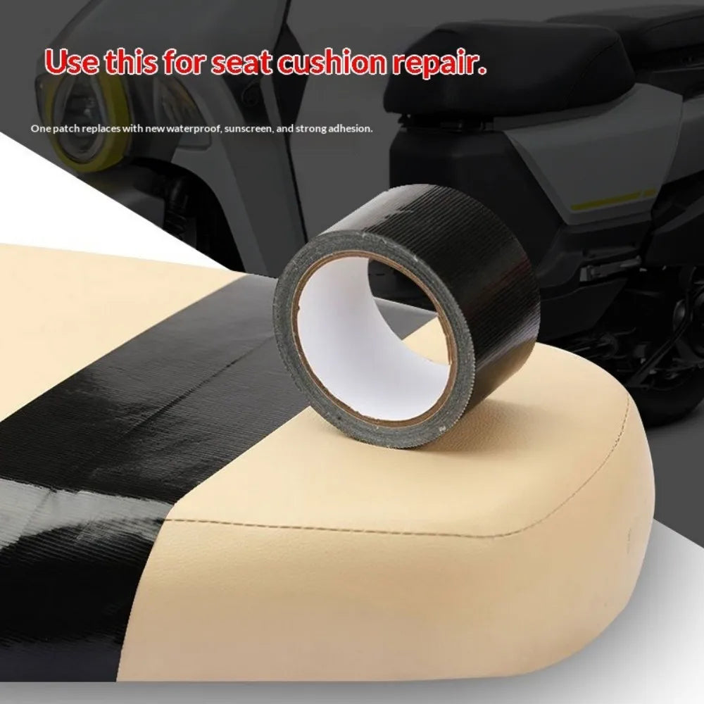 5m/10m Waterproof Black Fabric Repair Tape Self Adhesive Duct Tape For Sofa Car Seat Motorcycle Cushion Heavy Duty Patch Fix Qme